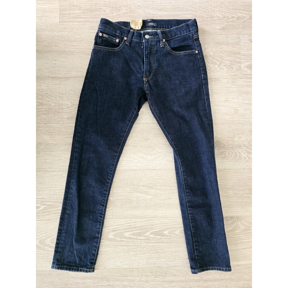 Polo Ralph Lauren Sullivan Slim Jeans Cotton Straight Leg Dark Blue Mens 30x30